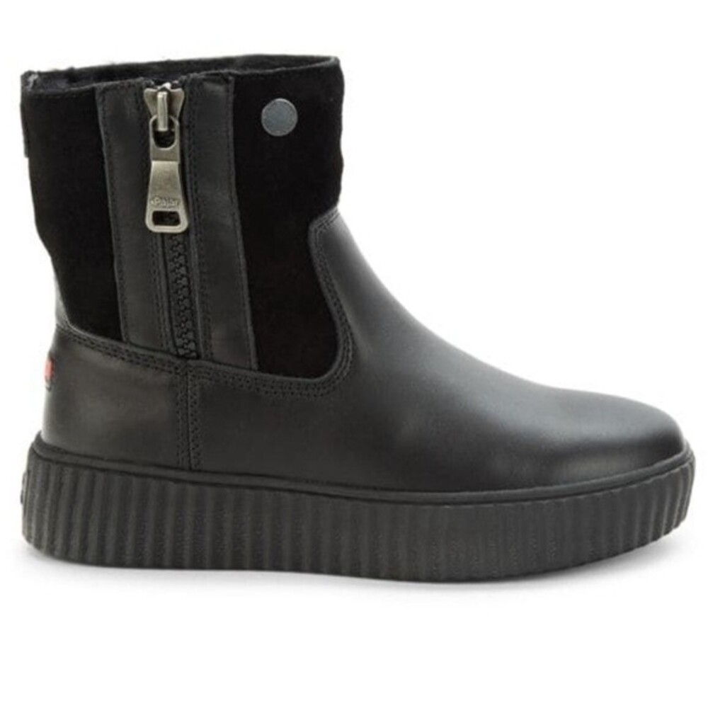 PAJAR Caline Platform Waterproof Leather Booties in Black 39